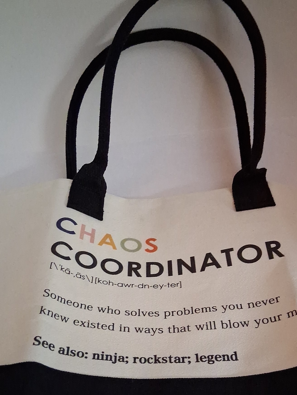 Chaos Coordinator FUN Tote Bag